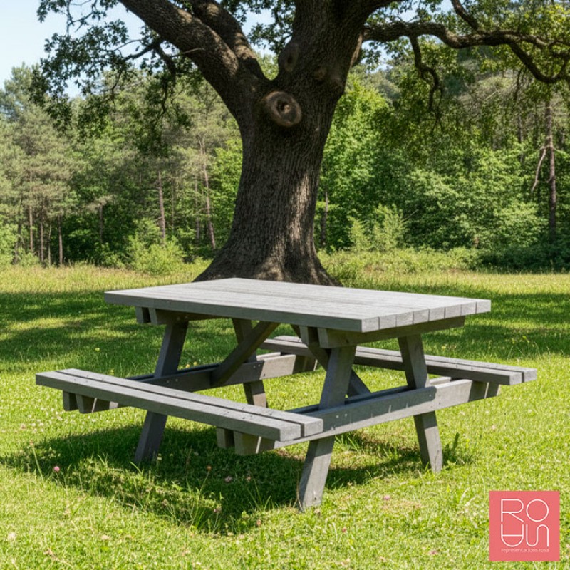 TAULA DE PÍCNIC PORTO DE PLÀSTIC 100% RECICLAT